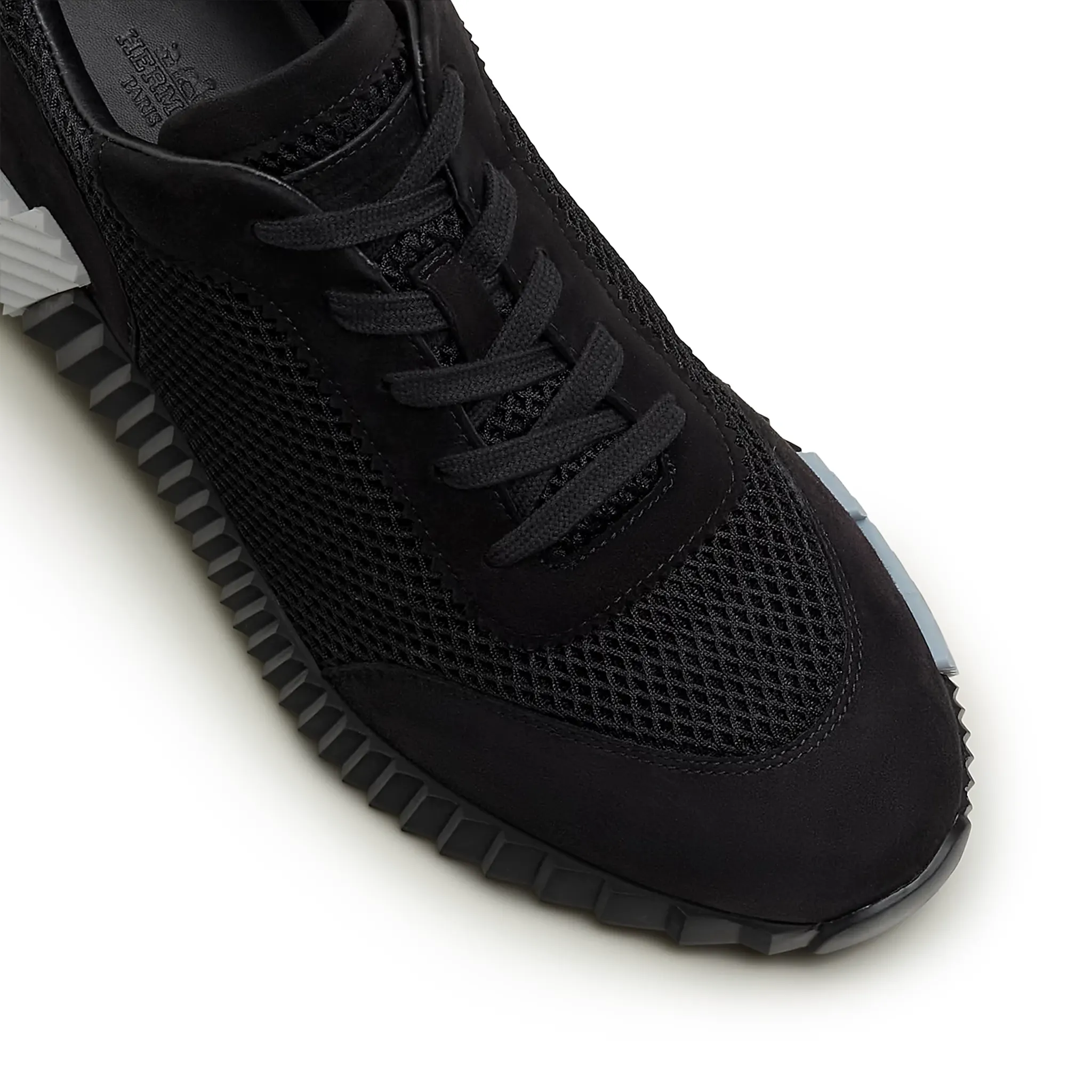 Front view of Hermes Paris Bouncing Sneaker Black H232856ZH01415